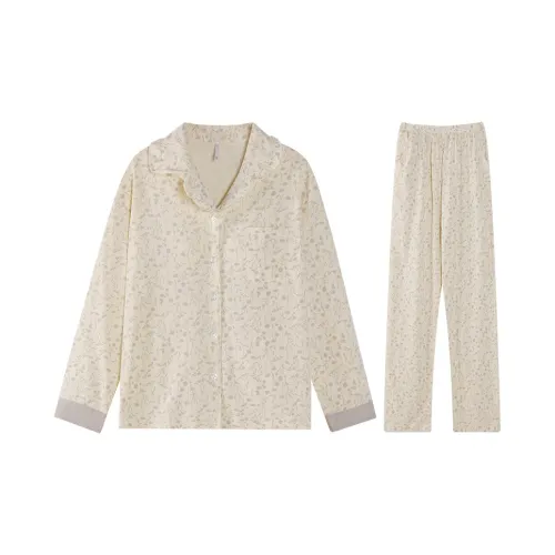 Lan Miao Pajama Set Women's Apricot
