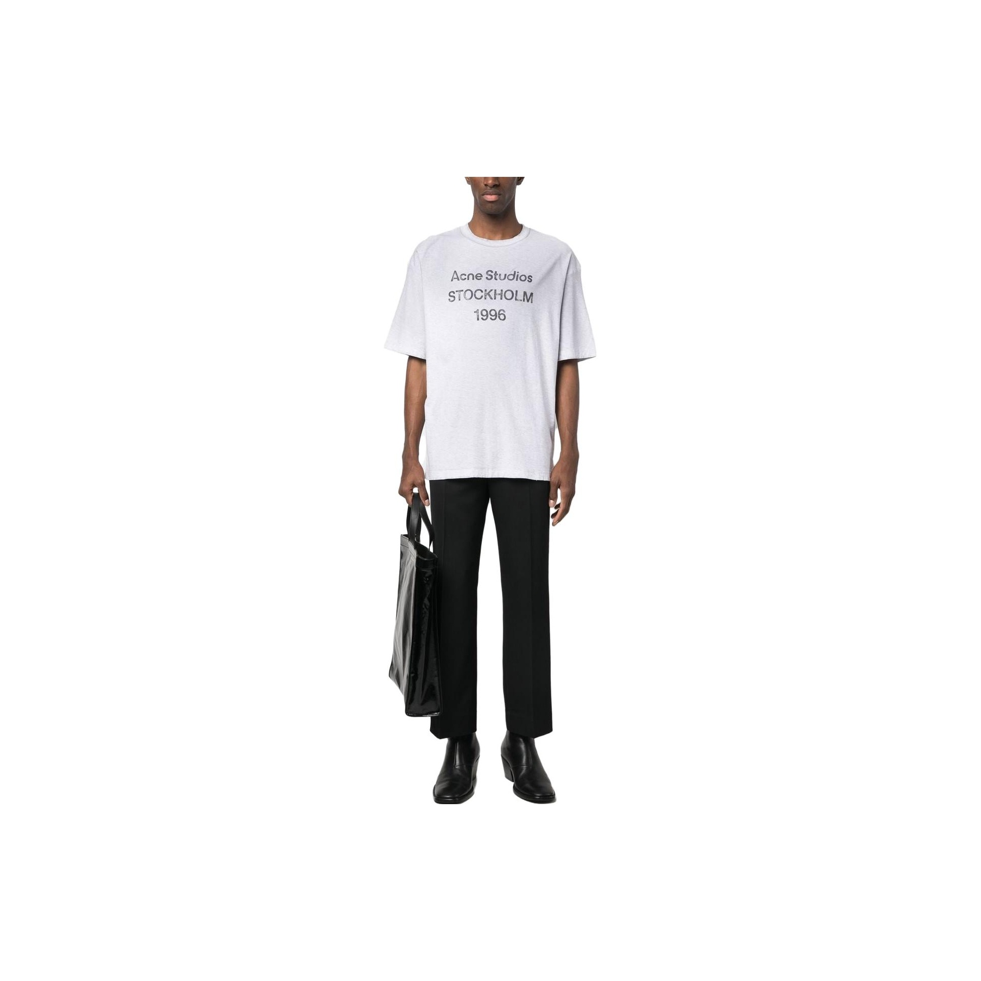 Acne Studios Logo Printed Crewneck T-Shirt - POIZON