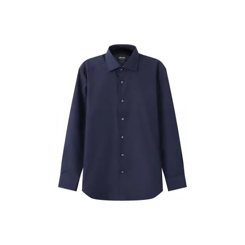 Ermenegildo Zegna Shirts Men Dark Blue