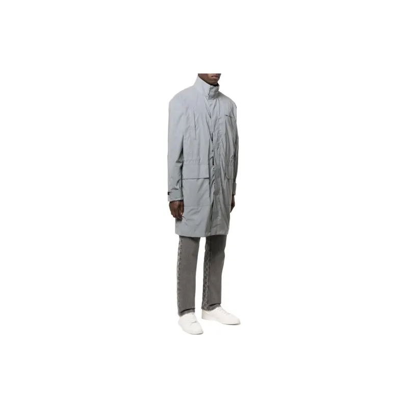 KARL LAGERFELD Coats Unisex Gray-3