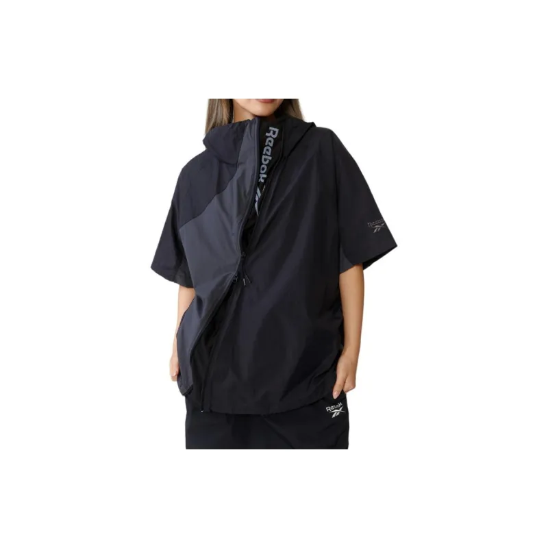 Reebok Hidden Bentil Anorak Trench Coat Unisex Black-4