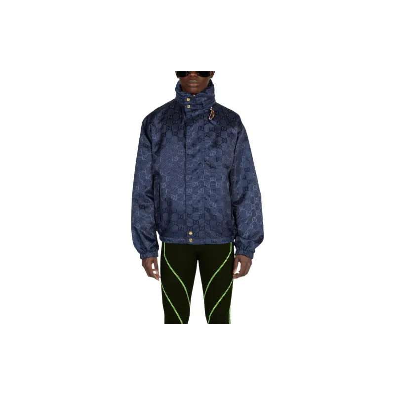 GUCCI Monogram Jacquard Hooded Jacket-2