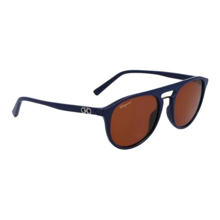 FERRAGAMO Plastic Aviator Sunglasses Men's Blue-2