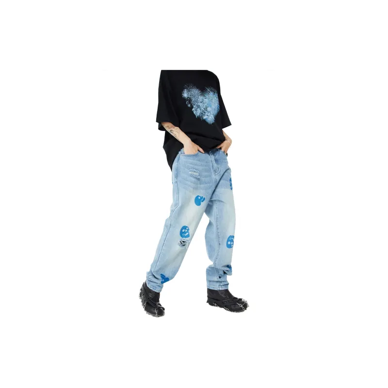 HUMNAT SS22 Straight Thin Jeans Unisex Dodger Blue-6