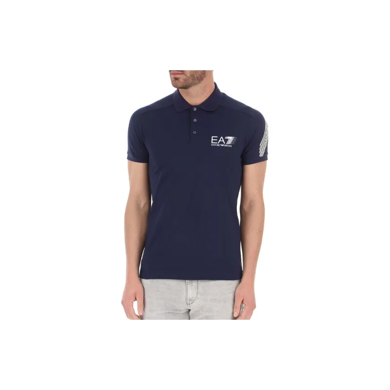 EMPORIO ARMANI Polo Shirts Men Navy Blue-3