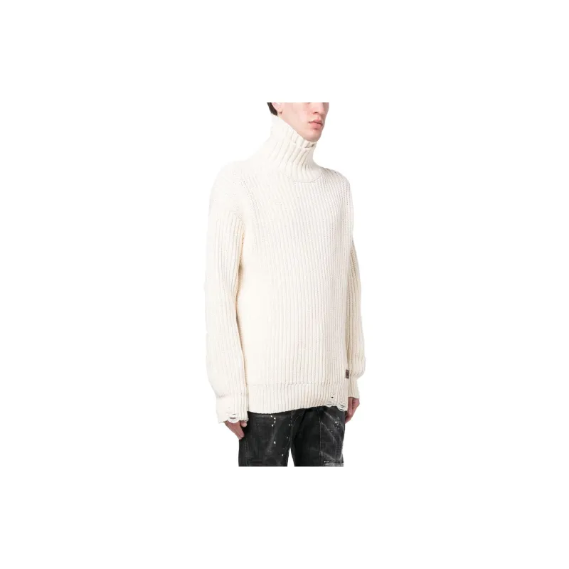 DSQUARED 2 High Neck Logo Patch Jumper-3