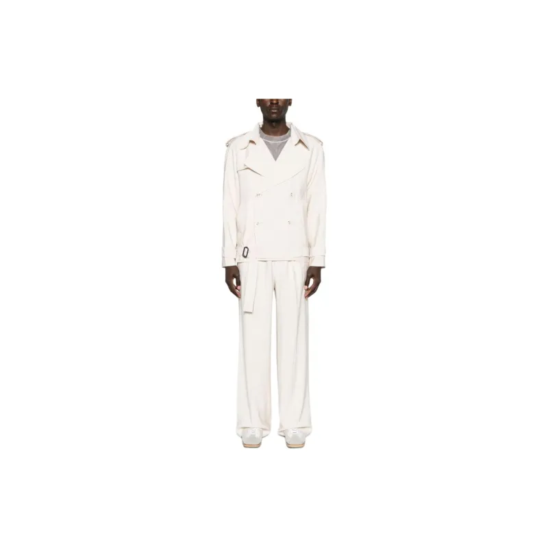 Patrizia Pepe Belted Textured Trench Jacket-1