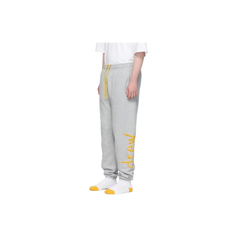 Drew House Smiley Collection Knitted Sweatpants Men Gray-4
