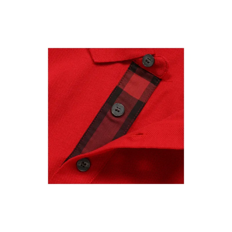 Burberry Polo Shirts Men Red-5