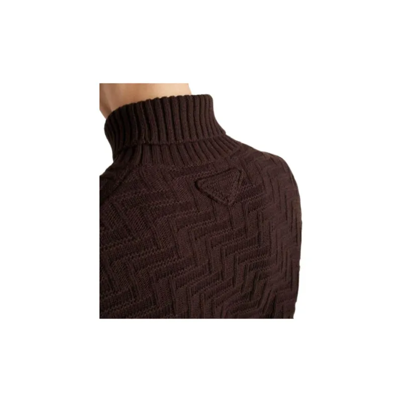 PRADA Wool And Cashmere Turtleneck Sweater-4