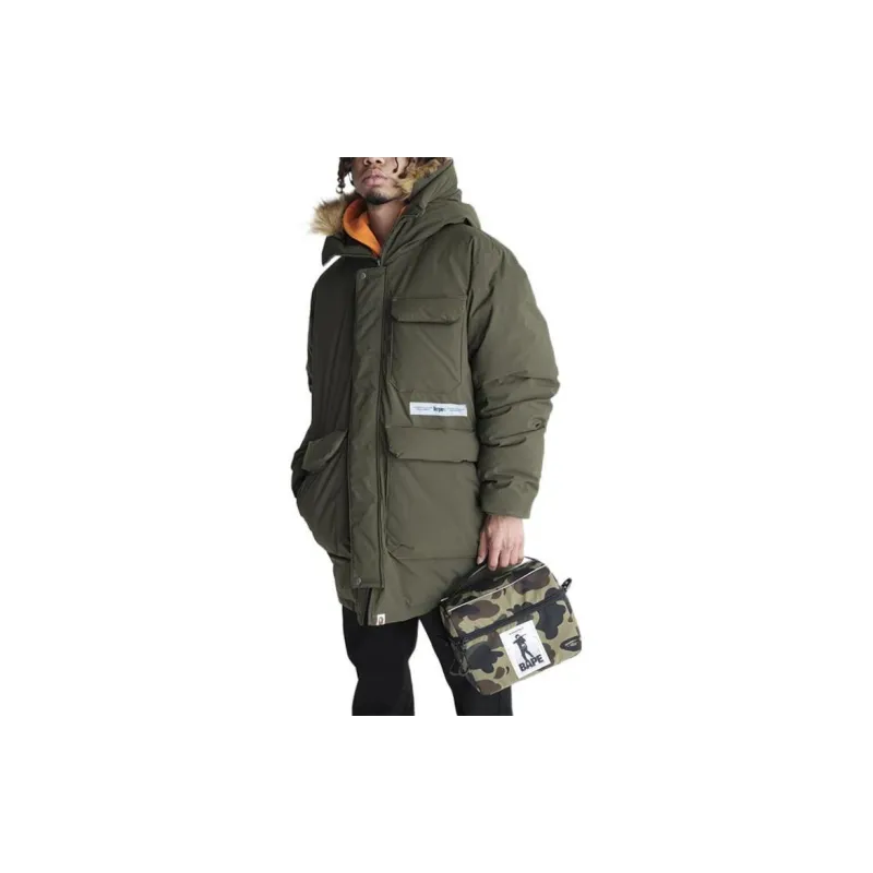 Bape Loose Fit Long Down Coat-2