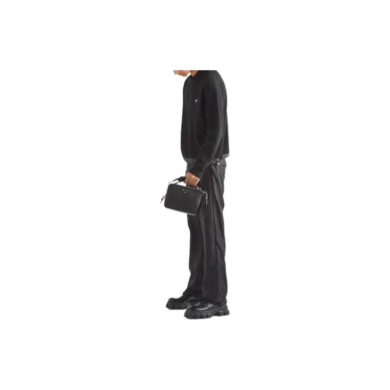 PRADA Triangle logo Trousers-1