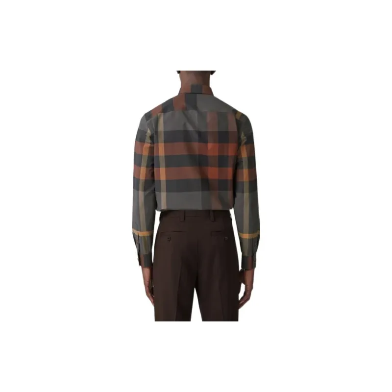 Burberry Check Stretch Cotton Poplin Shirt-2
