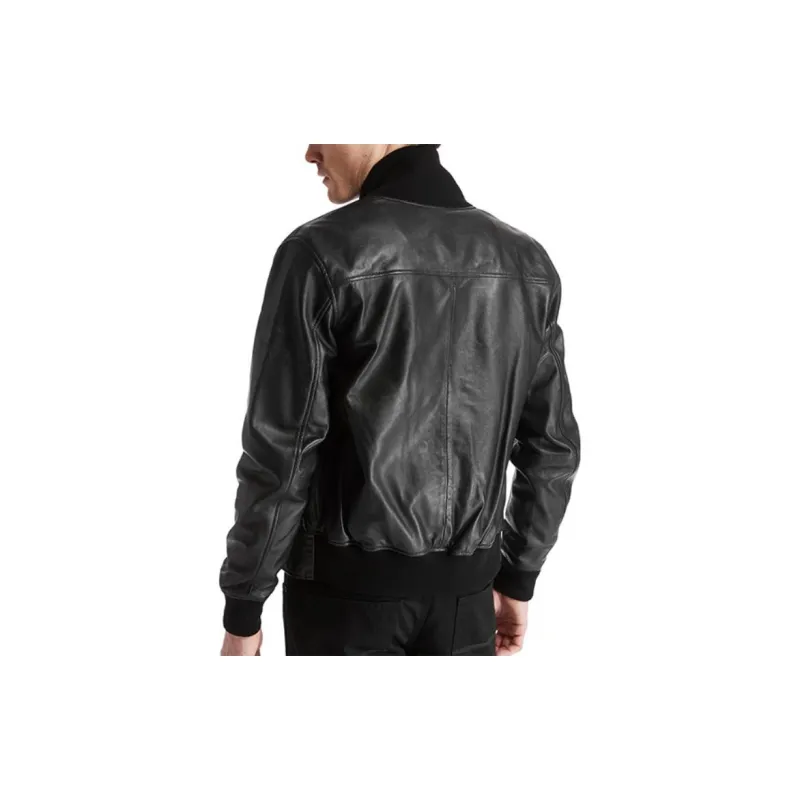 Timberland Leather Jackets Men Black-2