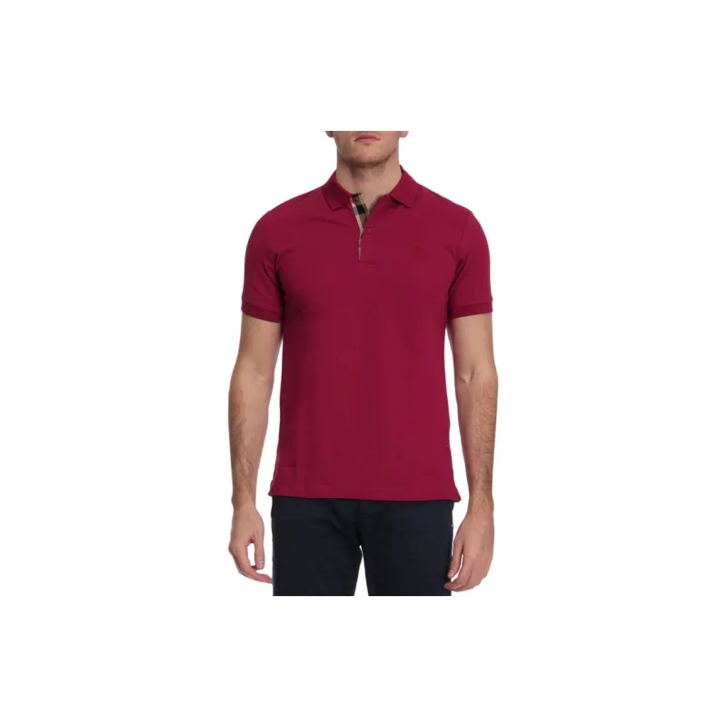 Burberry Polo Shirts Men Rose Red-2