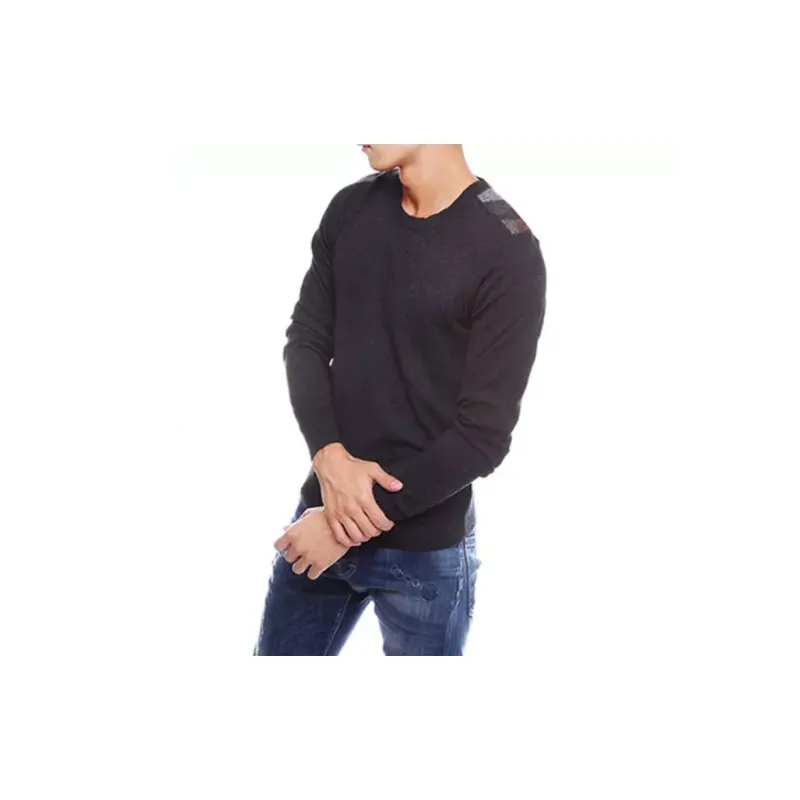 Burberry Cashmere Sweaters Men Black-3