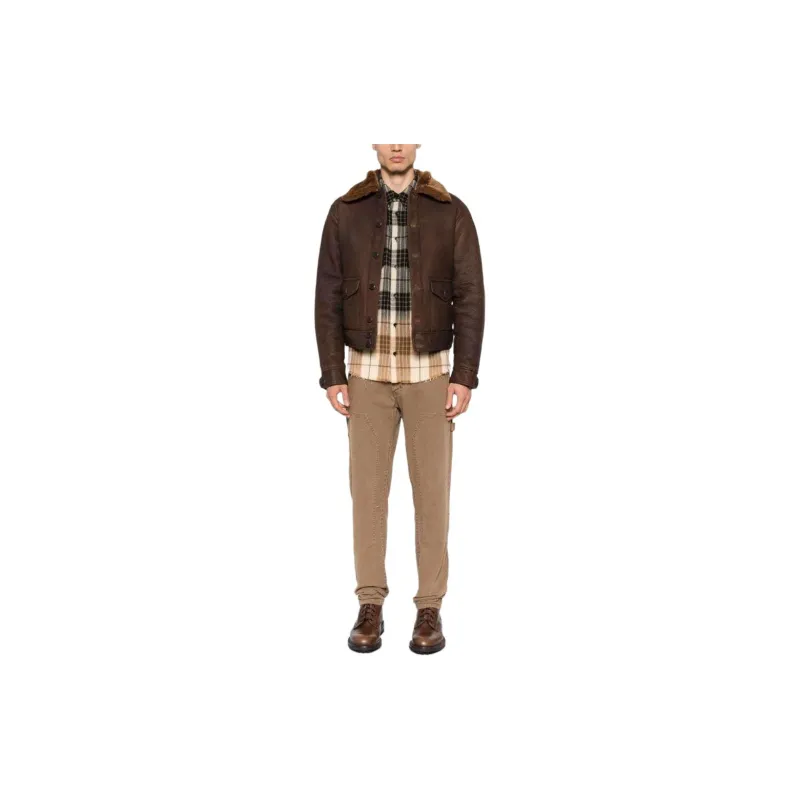 Polo Ralph Lauren Leather Jacket Men's Umber-1