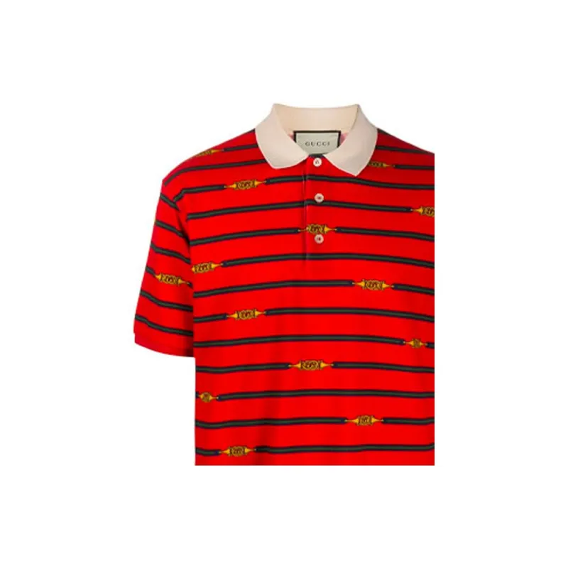 GUCCI Polo Shirts Men Red-4