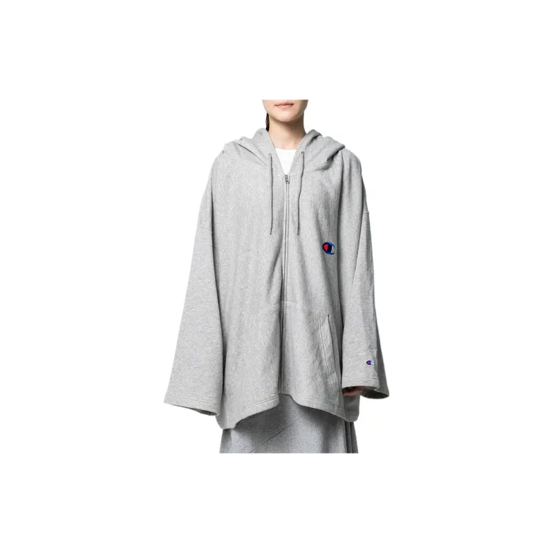 Champion X Anrealage Logo Patch Asymmetric Hoodie-3