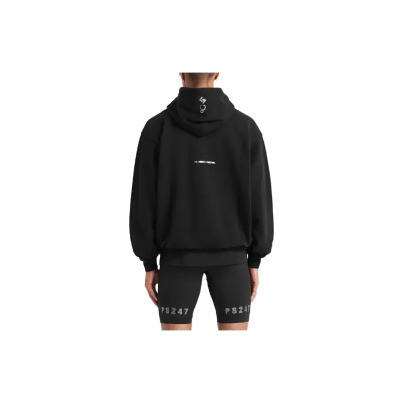 REPRESENT 247 X Puresport Oversized Hoodie Sweatshirt Men's Black-6