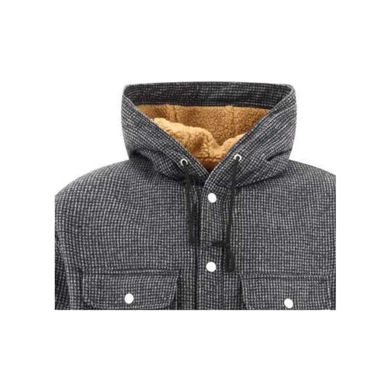 KENZO Checked Hooded Overshirt-5