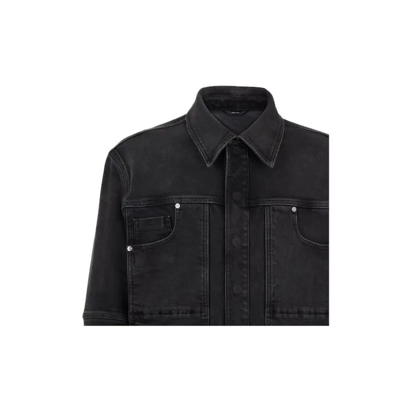 FENDI Denim Jackets Men Black-4