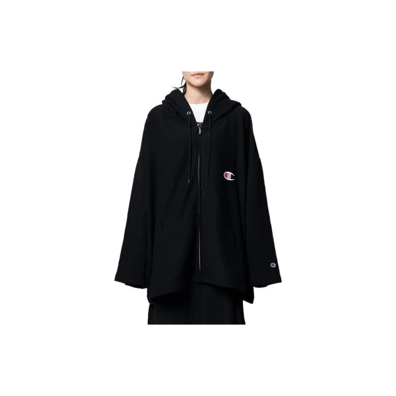 Champion X Anrealage Logo Patch Asymmetric Hoodie-8