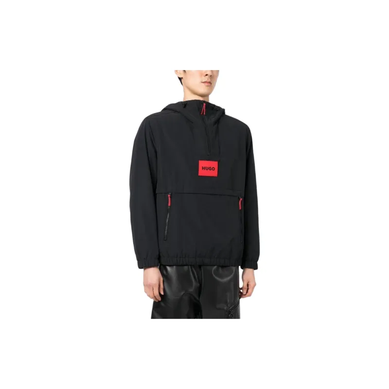 HUGO BOSS Logo Patch Hooded Jacket-3