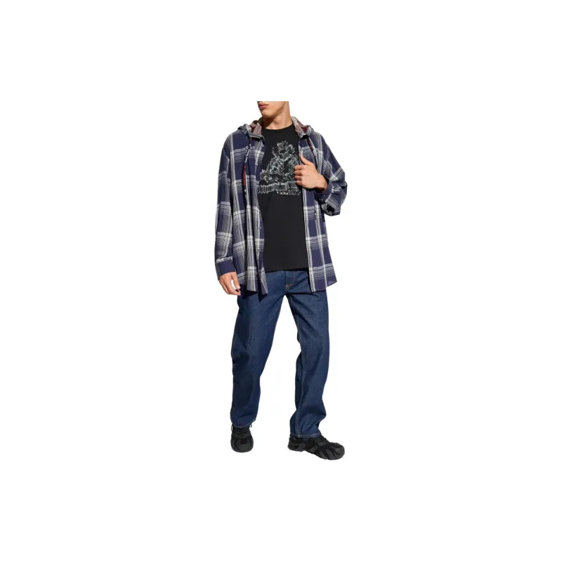 Vivienne Westwood Checked Drawstring Hooded Shirt-1