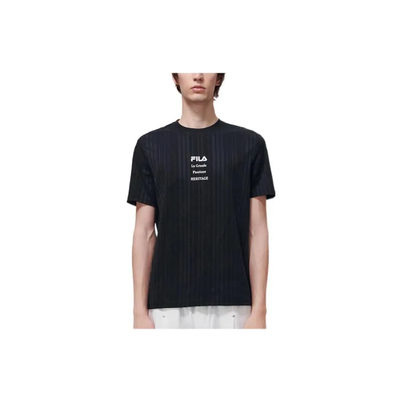 FILA Heritage Collection T Shirts Men Jet Black-5