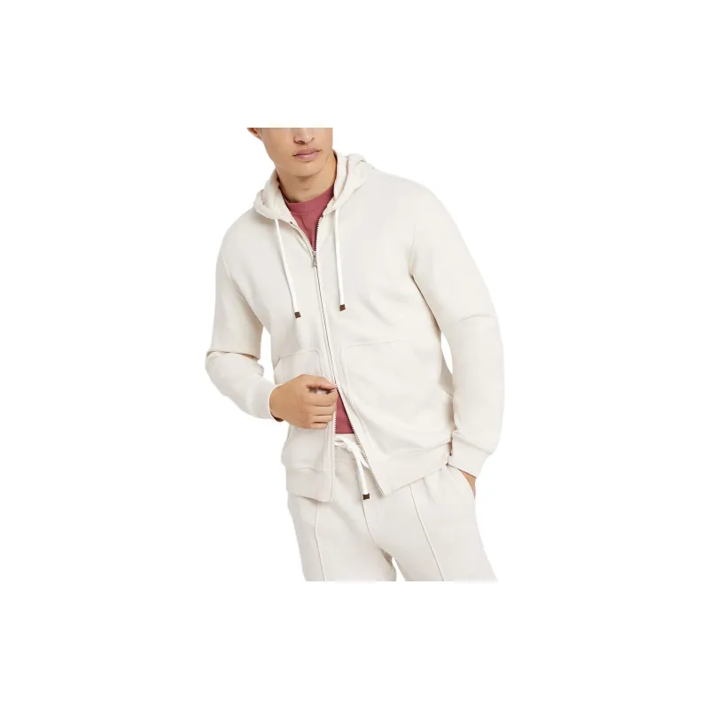 Brunello Cucinelli Zipped Drawstring Hoodie-3