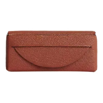HERMES H Beauté Goatskin Lipstick Case Storage Bag Women's Copper/Texas Pink/Light Fuchsia