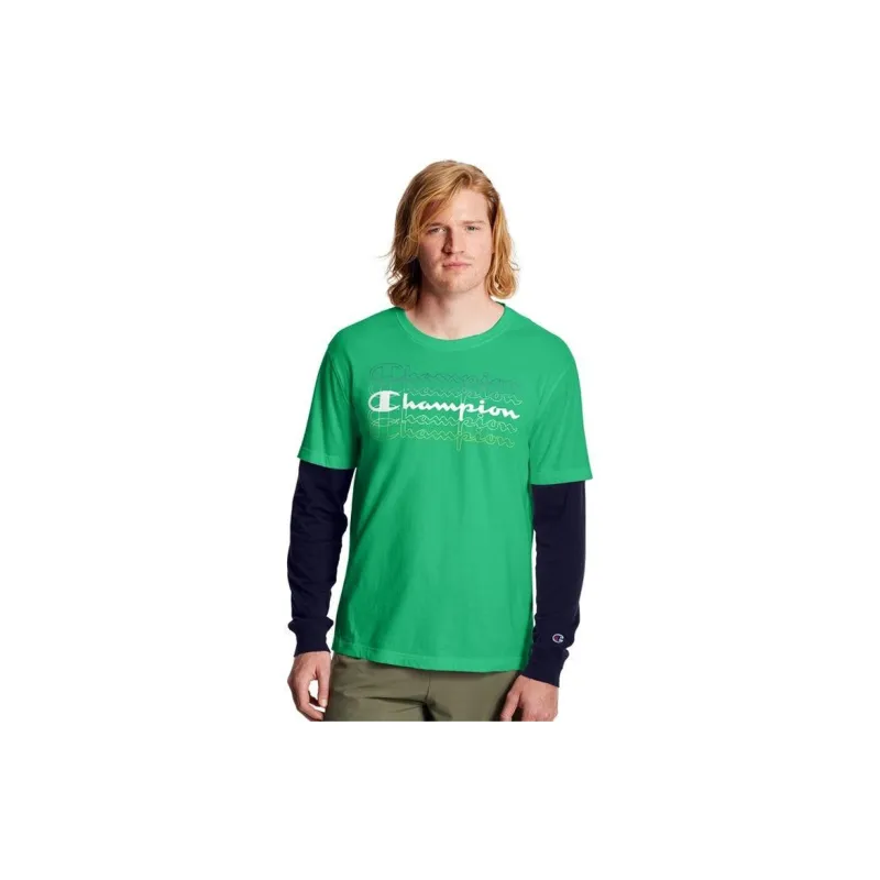 Champion T Shirt US Version Unisex Grass Green-2