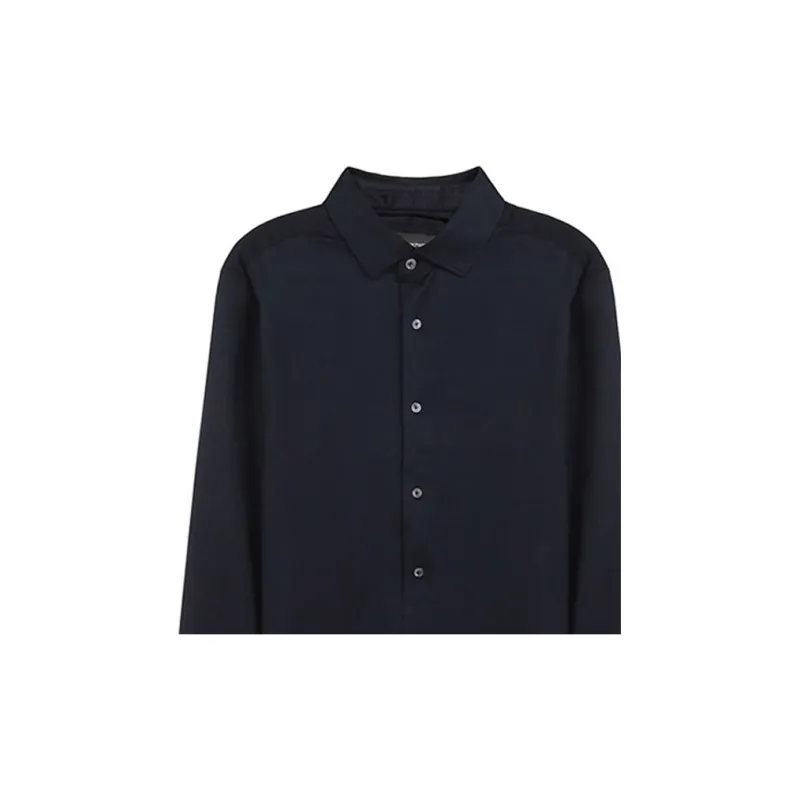 EMPORIO ARMANI Curved Hem Buttoned Shirt-5
