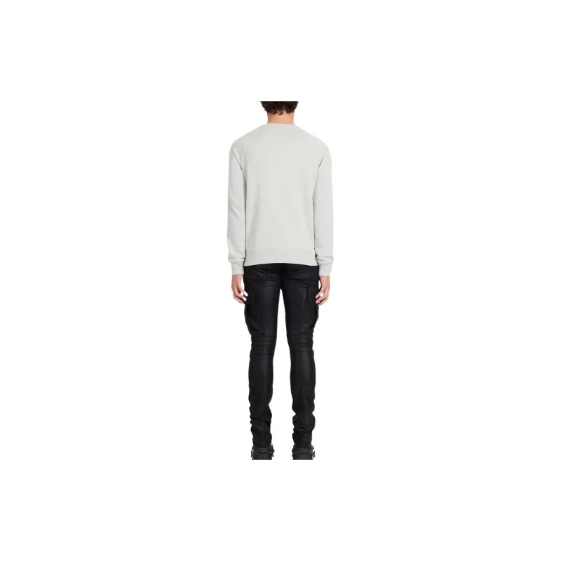 BALMAIN Logo flocked Cotton Sweatshirt-2