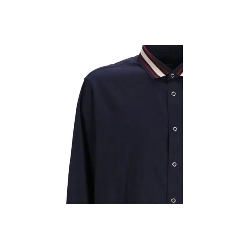 ARMANI EXCHANGE Logo patch Cotton blend Shirt-5
