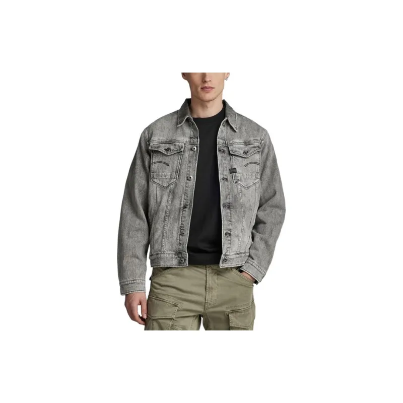 G STAR RAW Denim Jacket Unisex Pale Carbon Gray-1