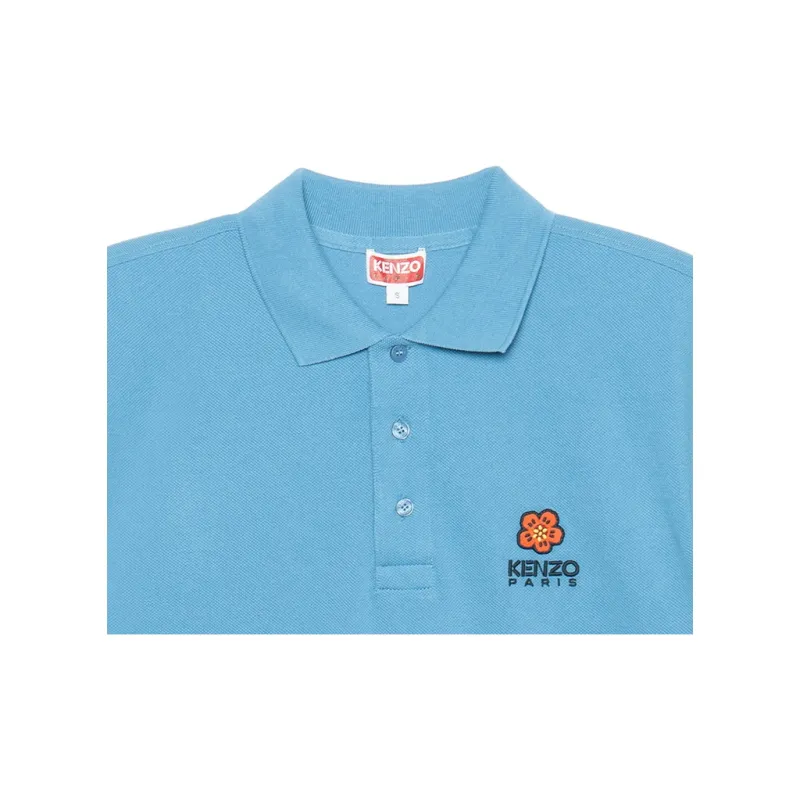 KENZO Boke Flower Series Polo Shirt Men's Sky Blue-5