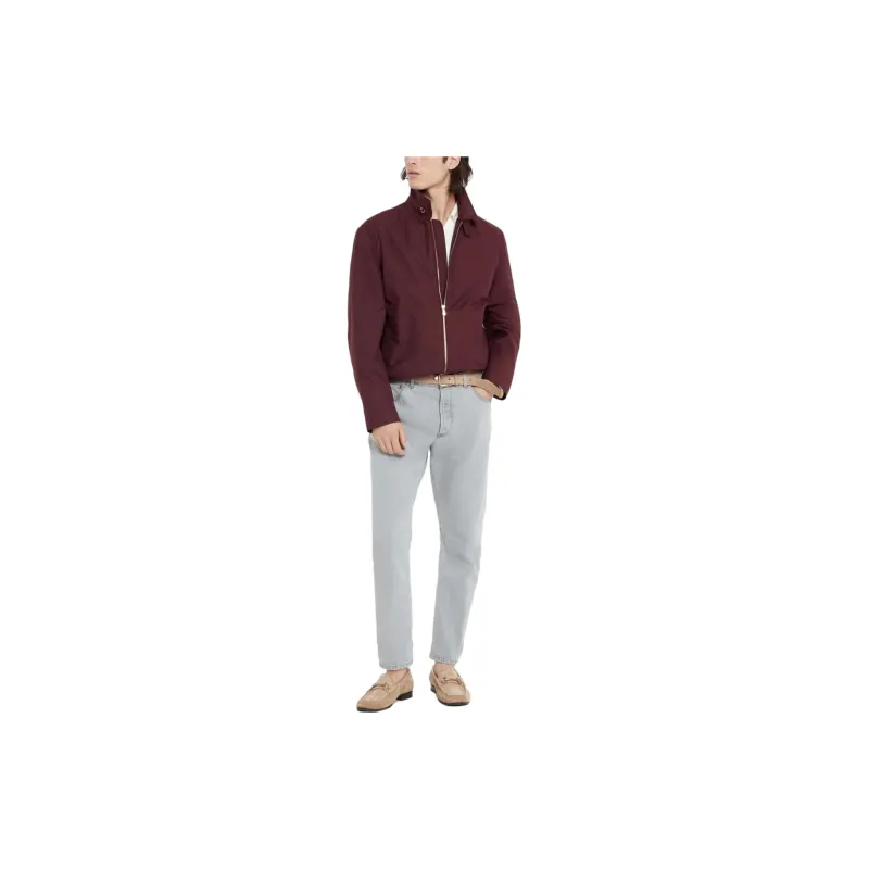 Brunello Cucinelli Logo Detailed Slim Jeans-4