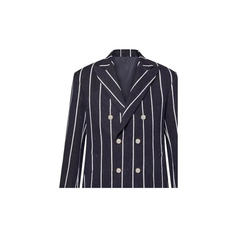 LOUIS VUITTON Double-Breasted Linen And Cotton Blend Tailored Jacket-3