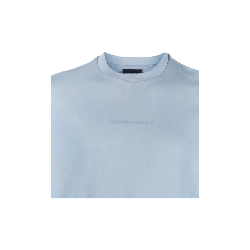 EMPORIO ARMANI T Shirts Men Sky Blue-4