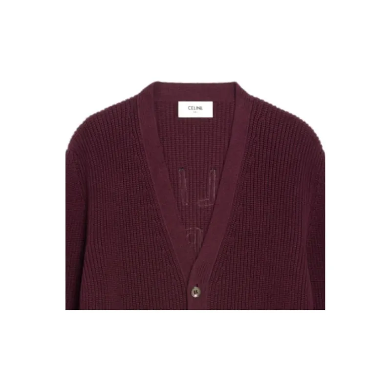 CELINE College Cardigan In Cotton-2