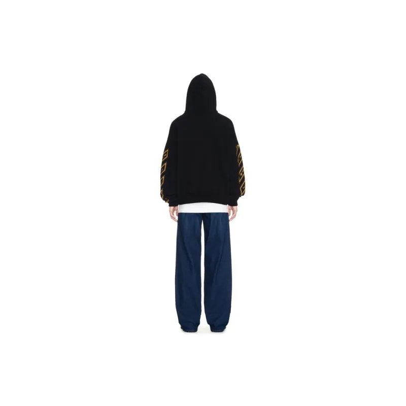 OFF-WHITE Logo Printed Drawstring Hoodie-2