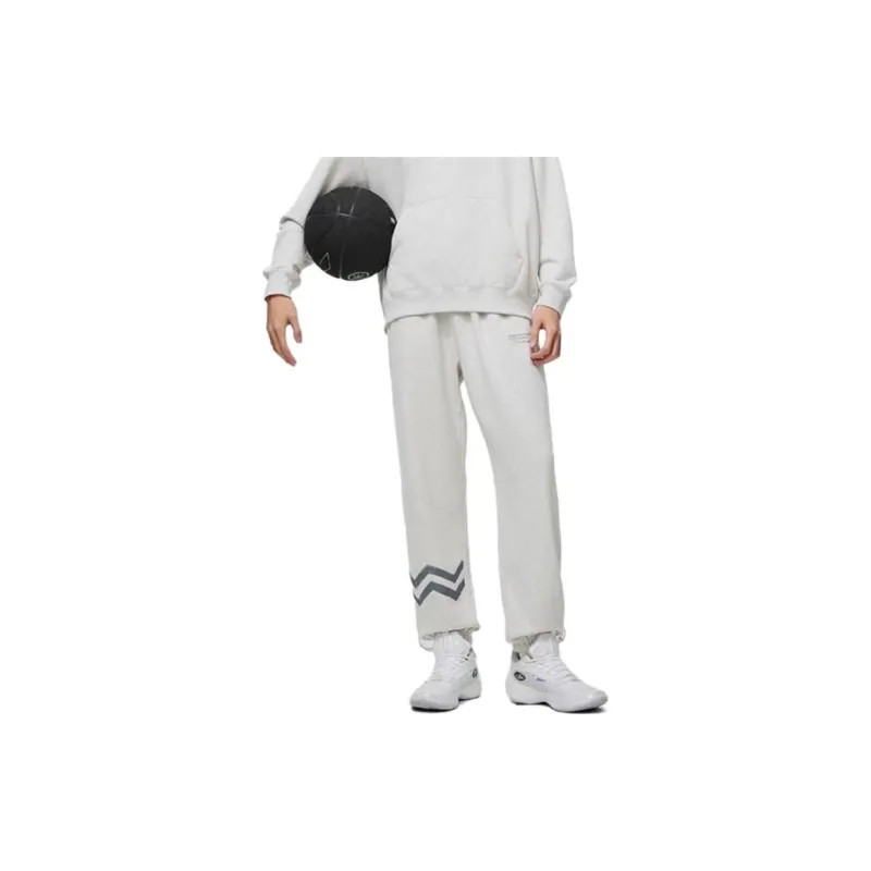 LiNing Knitted Sports Pants Men's Heather Gray Tile Gray-2