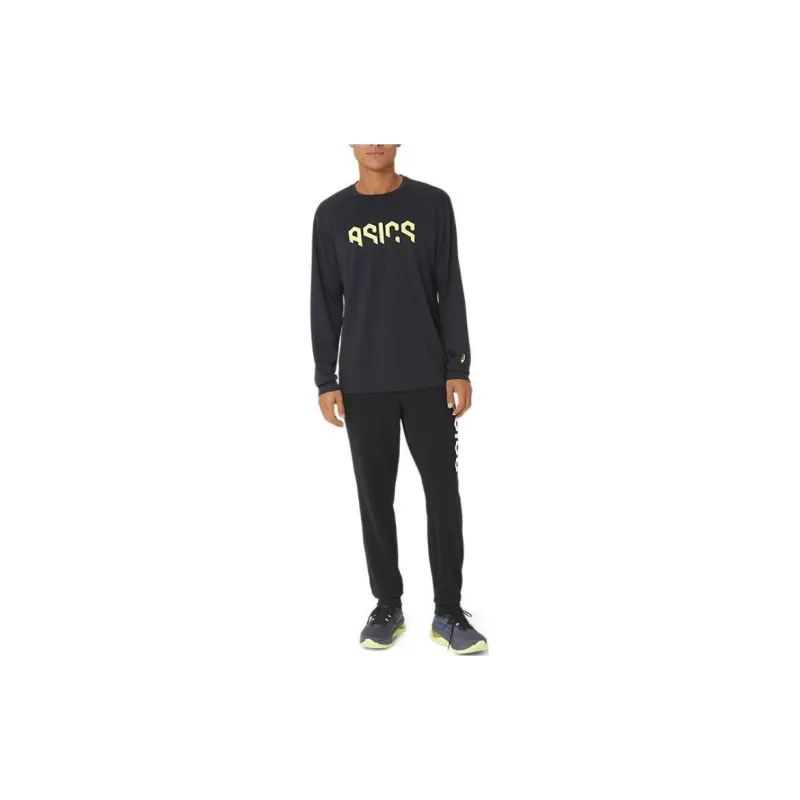 Asics Hex Graphic Dry Long Sleeve Sweatshirts Men Black-1