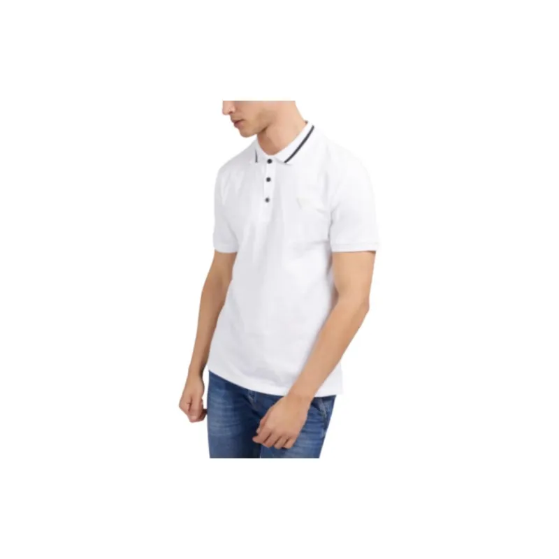 GUESS Polo Shirts Men White-3