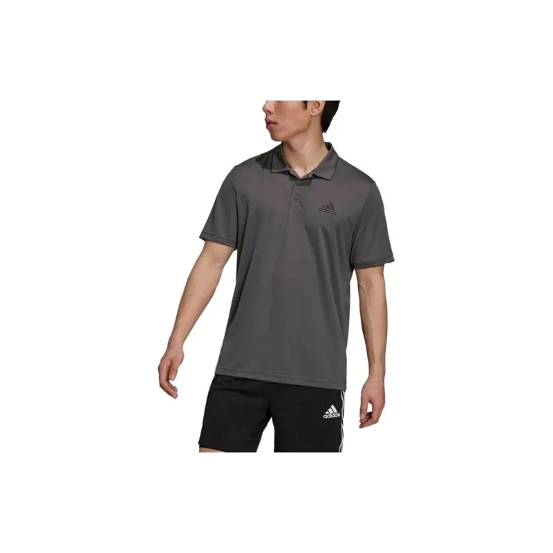 Adidas Polo Shirts Men Gray-4