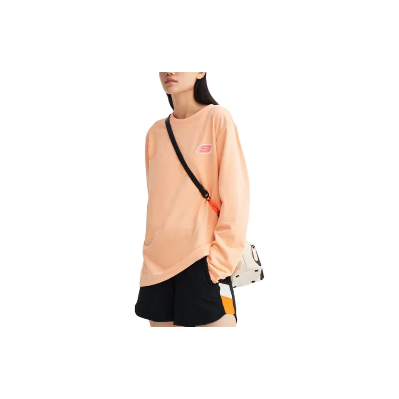 Skechers Sweatshirts Unisex Orange Peach Pink-2