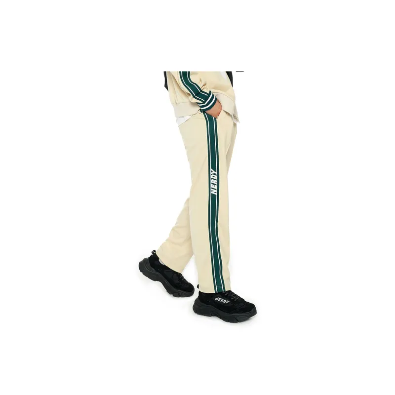 NERDY Casual Pants Unisex Beige-5