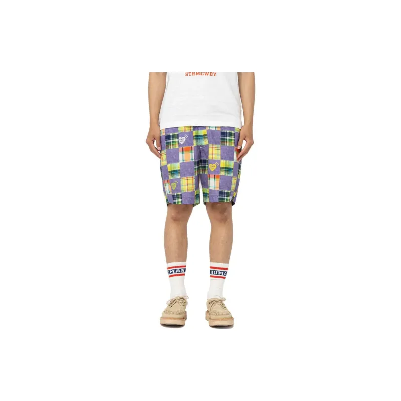 HUMAN MADE SS23 PATCHWORK PRINTED Series Casual Shorts Unisex Blue-2